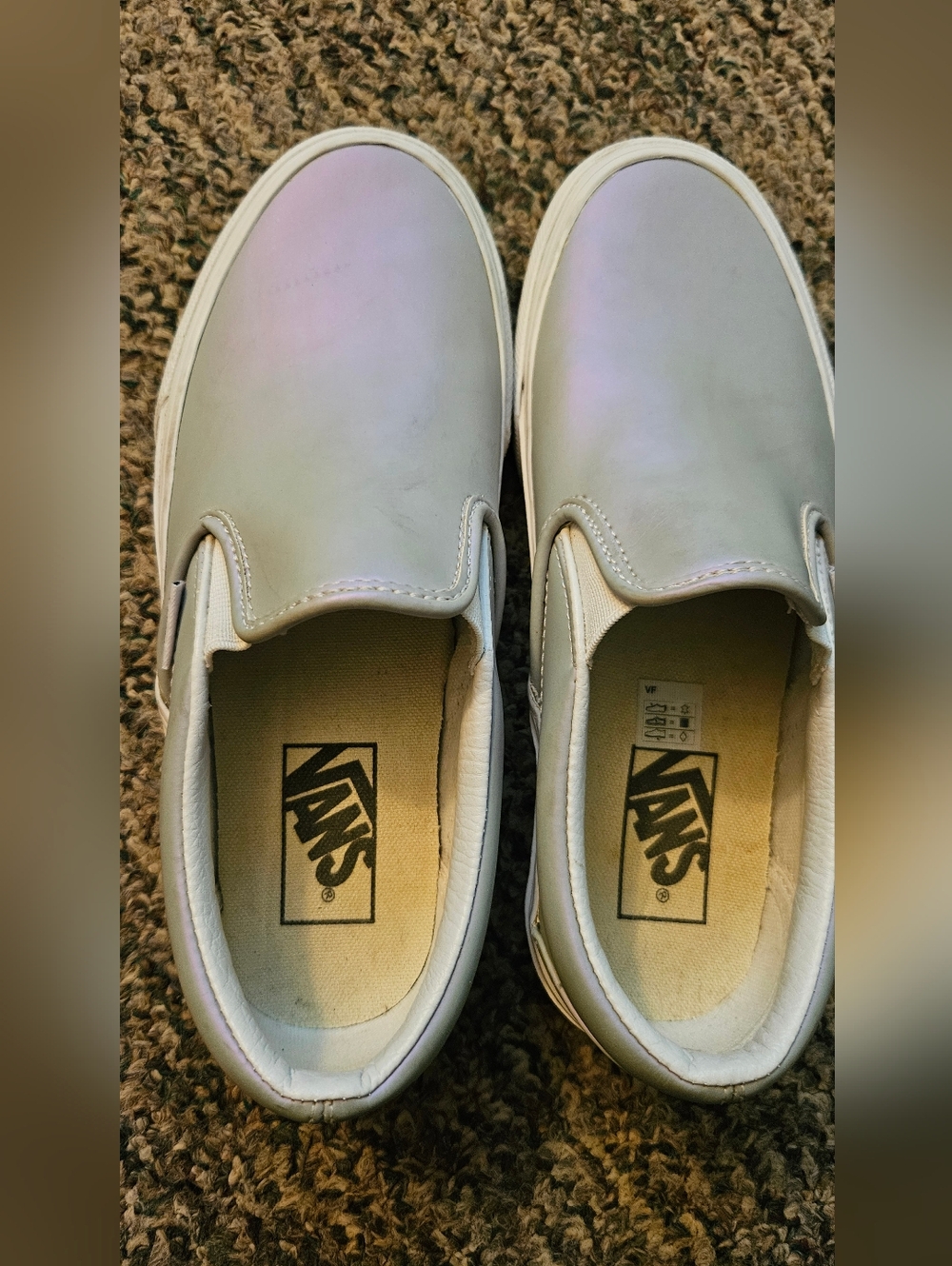 Vans Classic Slip-On Metallic iridescent Violet Men's 5.5/Women's 7 EUC